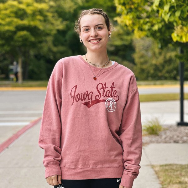 Comfort Wash Iowa State Pink Breast Cancer Awareness Crewneck